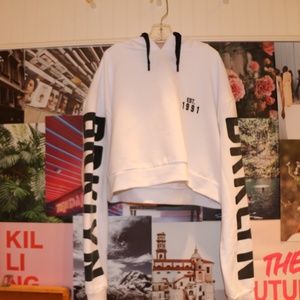 White Brooklyn hoodie